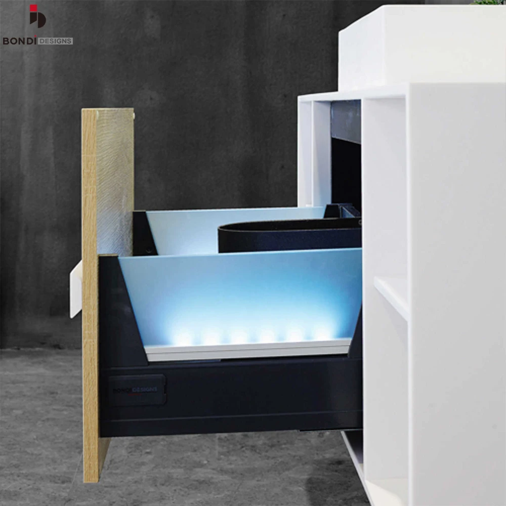 Solid Wood Water-Resistant Waterproof Units Washing Machine Cabinet Bathroom Vanities