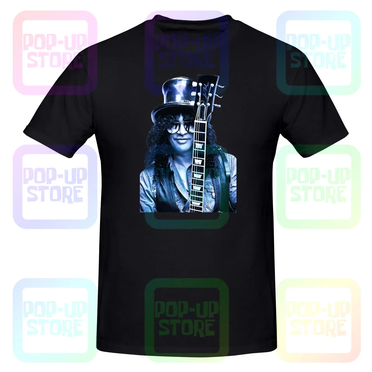 Slash Pistole N Rose Gibson Les Paul Gnr Music Band Shirt T-Shirt Tee Design Regalo Hip Hop Alta Qualità