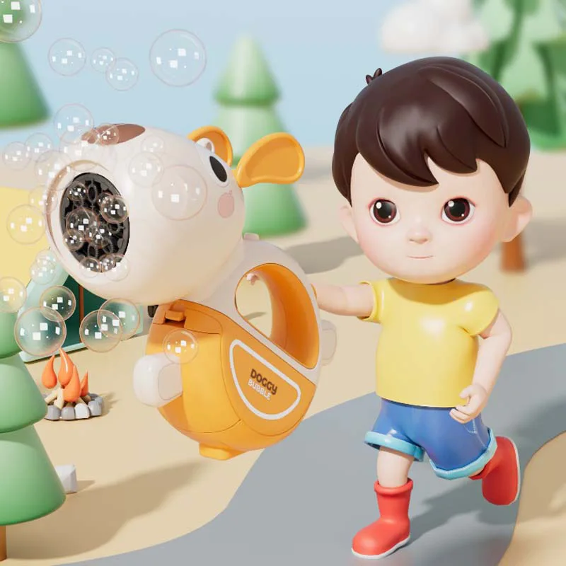 

Automatic Bubble Gun Cartoon Animal Handheld Bubble Machine with Straps Party Game Toys Outdoor Wedding Party Toy Christmas Gift