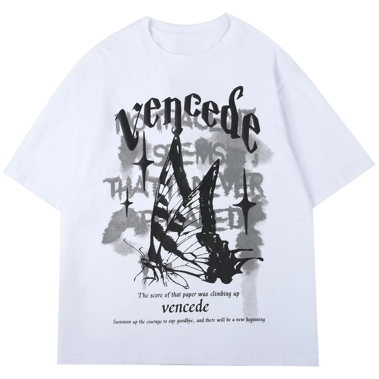 

VENCEDE Simple Cotton Short Sleeves 2023 New Design Loose Casual O-Neck T-shirts Men Women Summer Outdoor Harajuku Tops T-Shirts