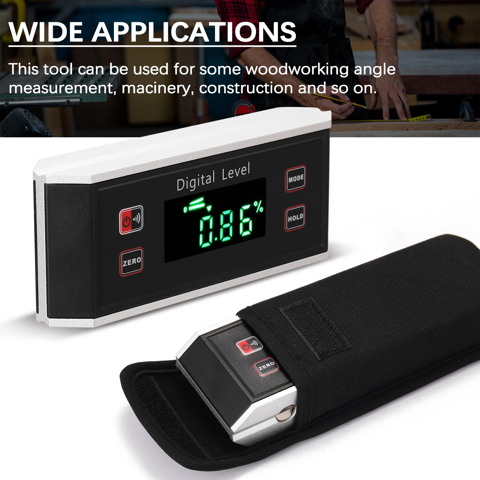High Precisions Angle Finder Digital Protractor Inclinometer Digital Level LCD Display Absolute Measurement/Relative Measurement digital angle protractor angle measuring tool angle protractor digital angle meter digital inclinometer digital level
