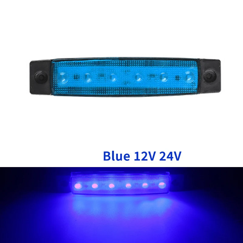 thumbnail image 1 of Luces LED externas para automóvil, 24 V/12 V, 6 LED, indicador lateral de camión, autobús, remolque, luces de freno laterales traseras, 1 of 5