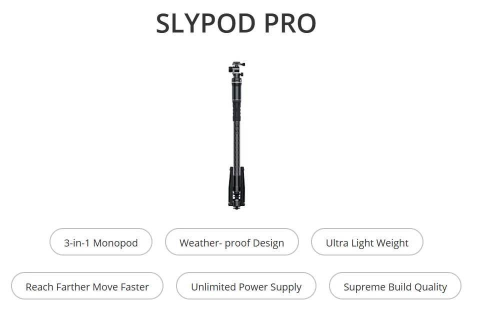 Slypod Pro 3-in-1 Electric Motorized Slider Monopod optional carbon Fiber Extens