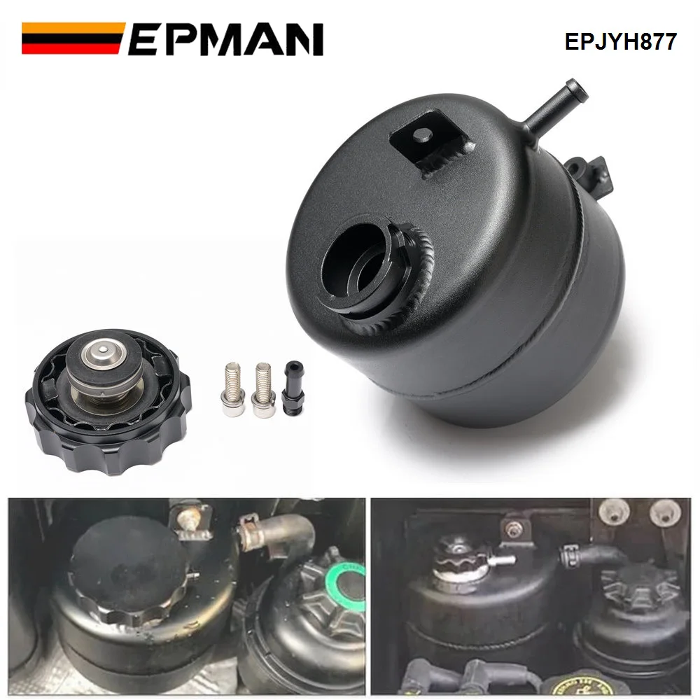 Epman Aluminum Coolant Header Expansion Overflow Water Tank & Cap