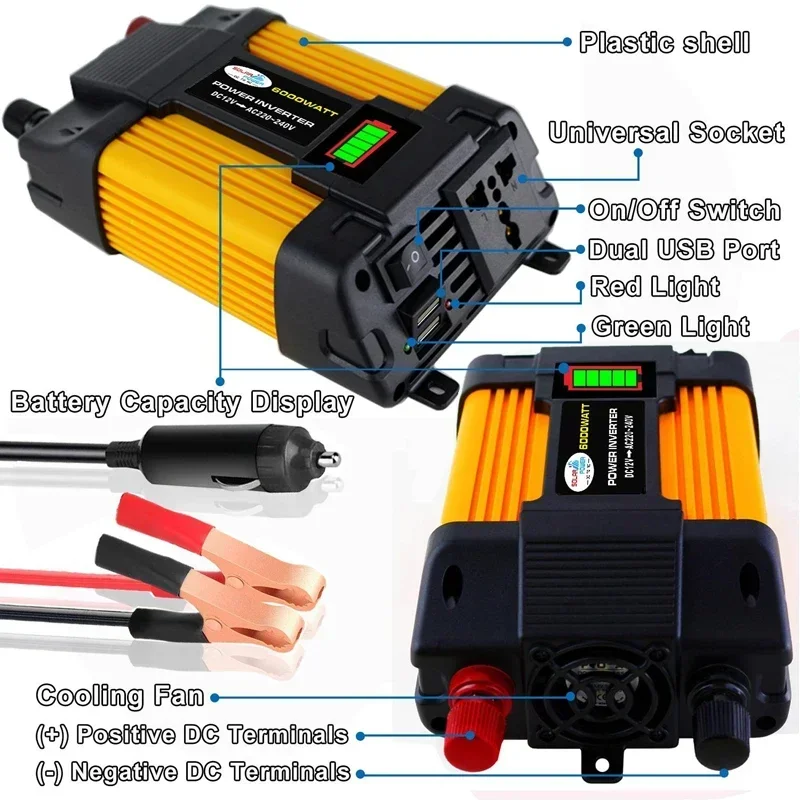 12V to 110V/220V Solar Panel System 20W Solar Panel 30A Controller 6000W Modified Sine Inverter Power Generation Kit for Outdoor solar panel kit solar controller