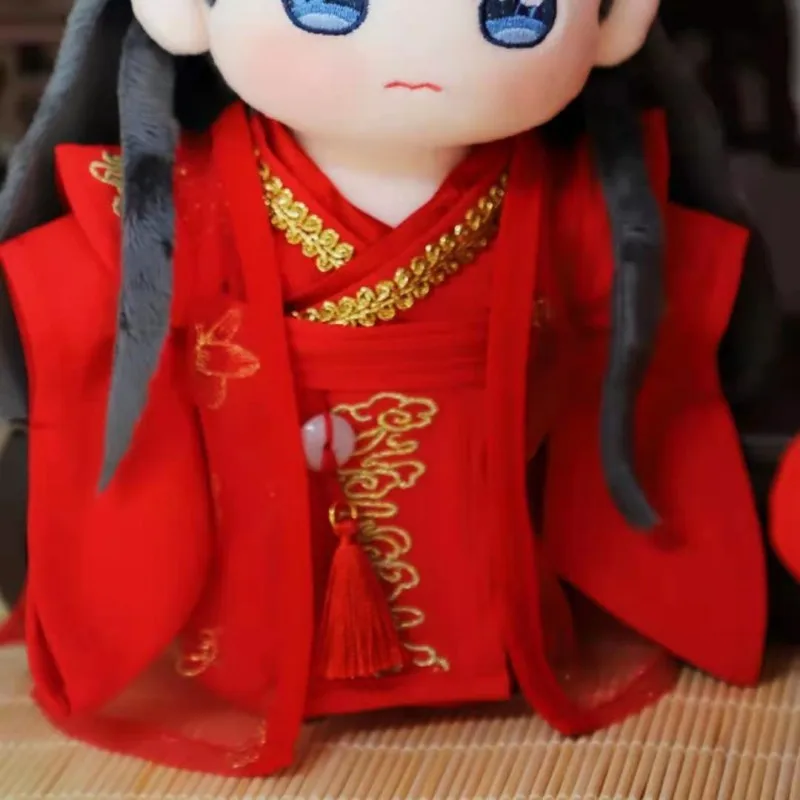 Mo Dao Zu Shi 애니메이션 피규어 Wei Wuxian Lan Wangji 인형 옷, 부드러운 봉제 인형, 코스프레 웨딩 옷, 드레스 업 액세서리
