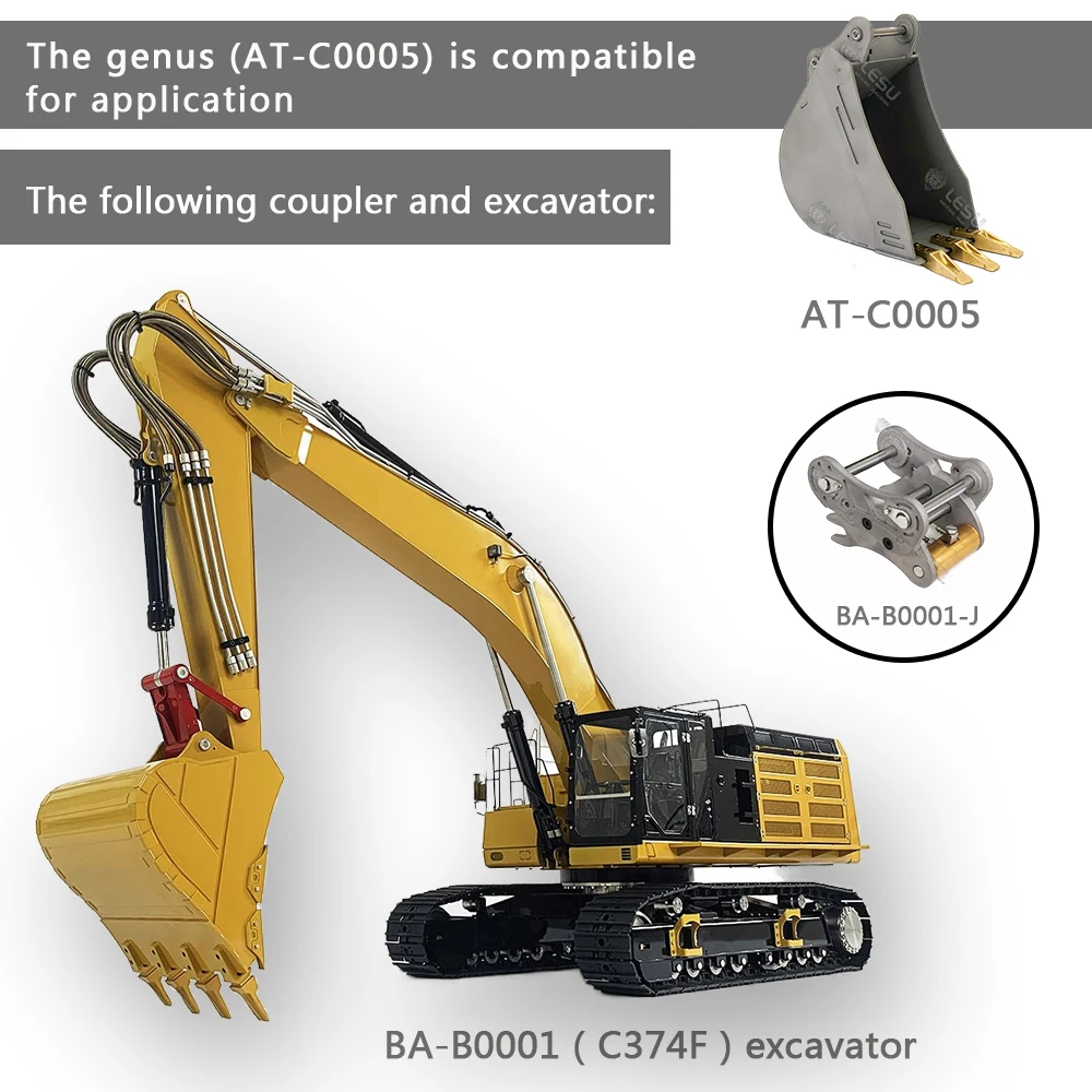 

Metal Small Bucket for Remote Control Toys Cars LESU C374 1/14 RC Hydraulic Excavator Construction Vehicles Th17910-Smt3