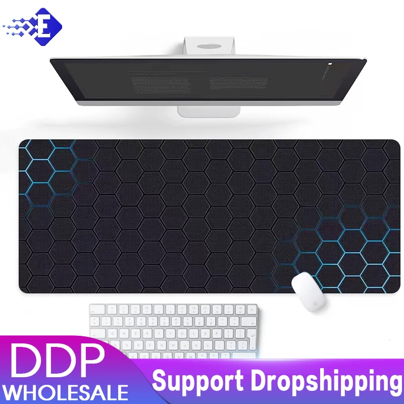 기하학 게이밍 마우스 패드, 컴퓨터 게이머 확장 데스크 매트, 스티치 엣지 대형 게이밍 마우스 패드, CS GO LOL Dota용 