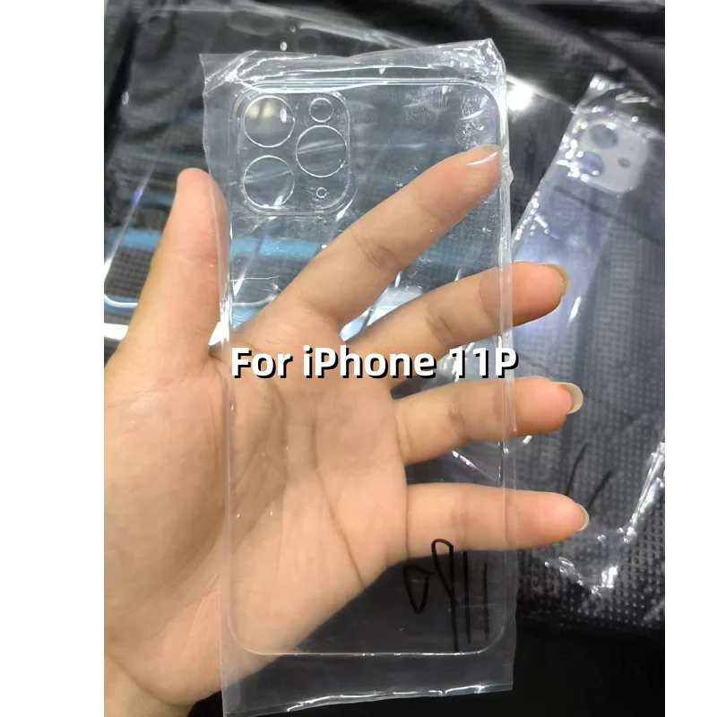 아이폰 11 12 13 14 프로 맥스 미니 14 플러스 투명 유리 후면 배터리 커버 후면 하우징 유리 패널 교체품 (15 16 프로맥스 호환)