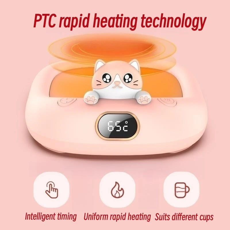 Portable Mug Heating Coffee Mug Cup Warmer Cup Heater Warm Mat Milk Tea Water Heating Pad Constant Temperature Coaster for Home 5