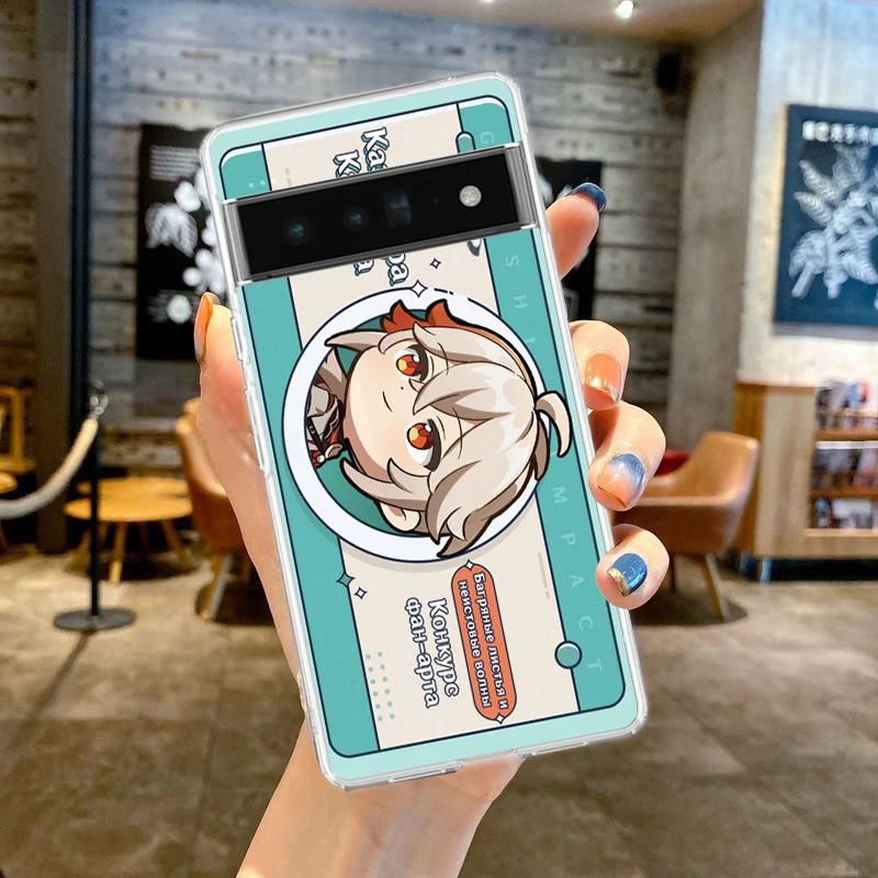 Genshin Impact Themed Soft Silicone Clear Phone Case