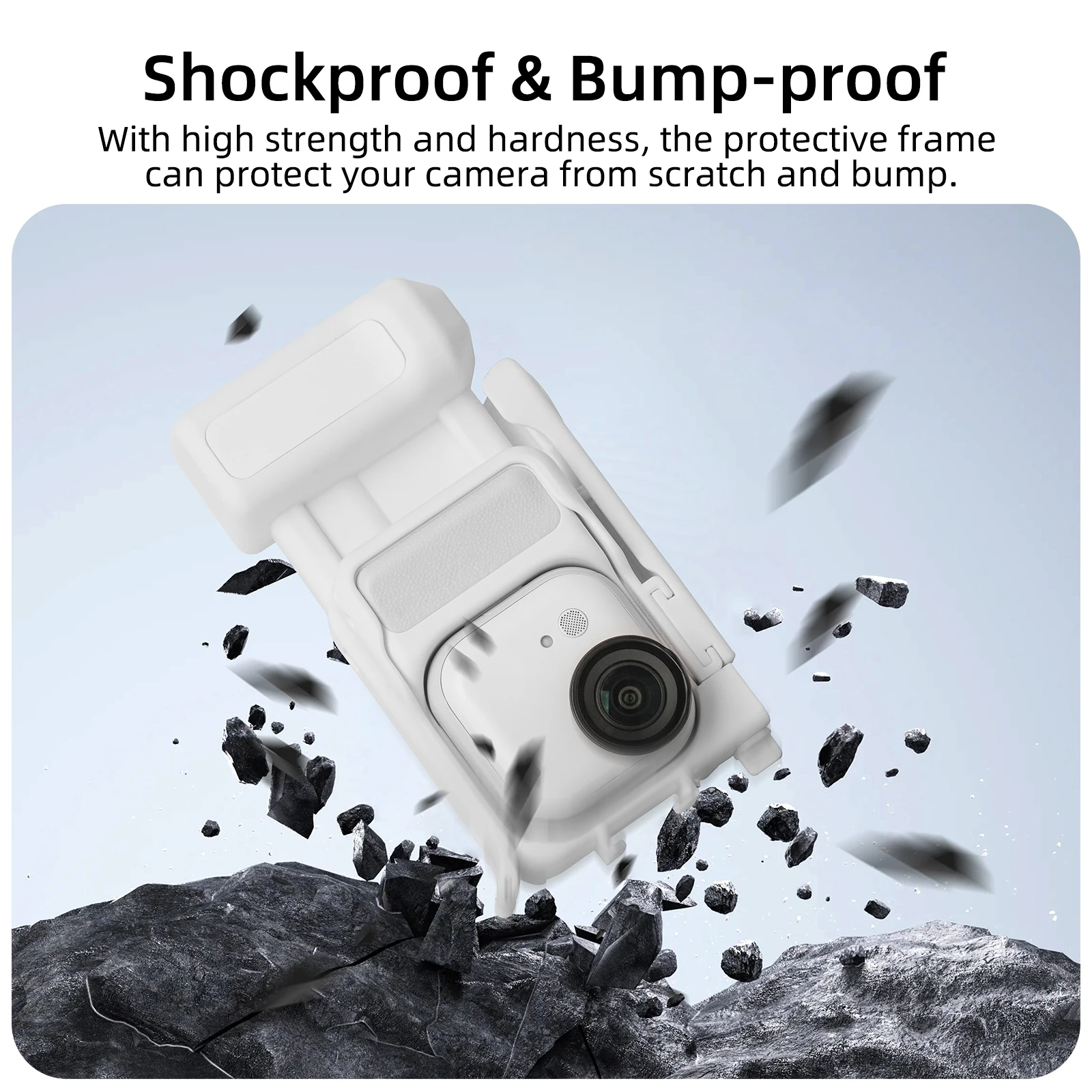 Street Shooting Hand Grip with Ultra Anti-slip Handle and Cold Shoe Adapter