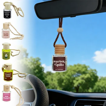 8ml Auto Bottiglie Appese Profumo Aromaterapia Riutilizzabile Deodorante Diffusore Olio Bottiglia di Fragranza Veicolo Auto Sapper Ciondolo