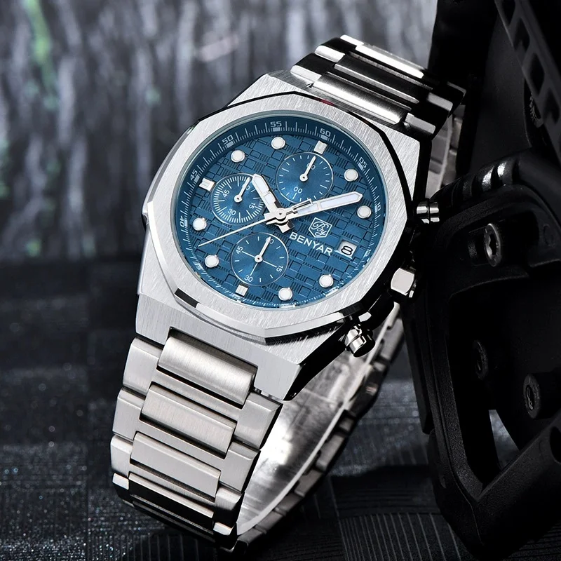 BENYAR 5216 New Multi functional Luxury Men's Watch Quartz LD57