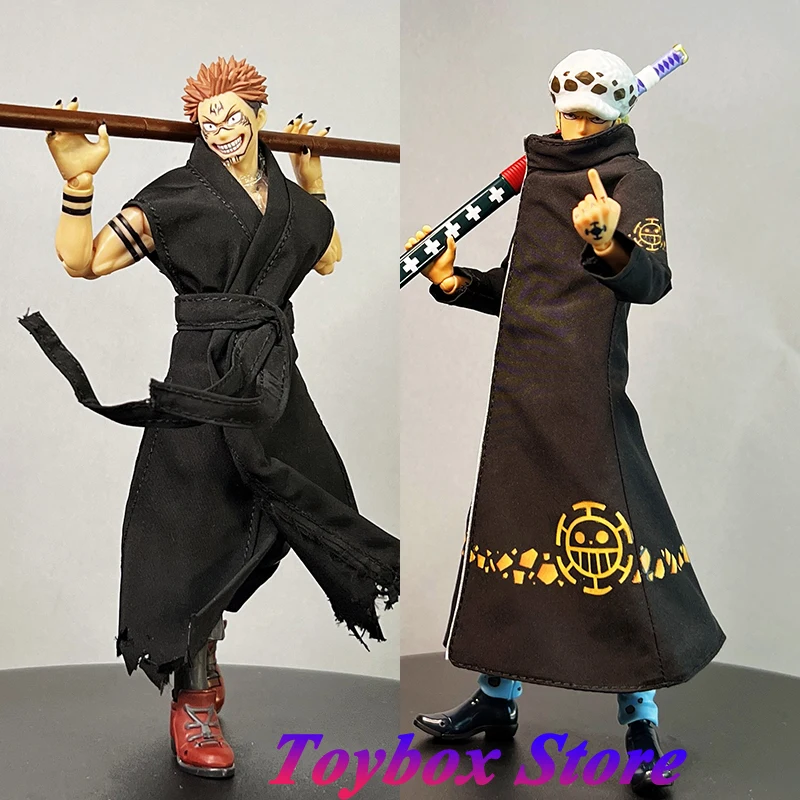 SHF 1/12 Аниме One Piece Trafalgar D. Длинная черная ветровка с капюшоном, 6 дюймов