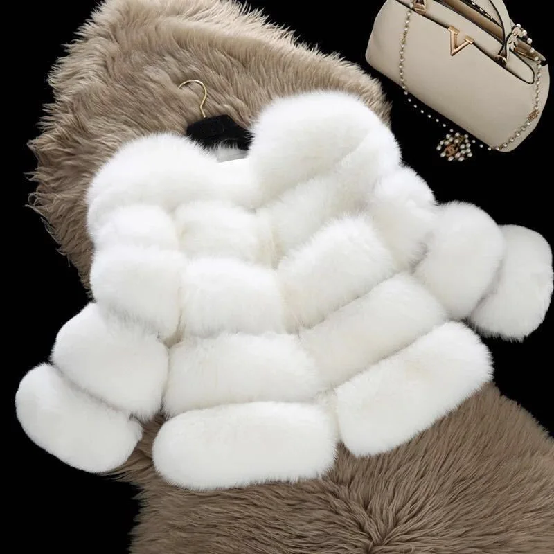 

LILIGIRL Girls Faux Fur Jacket Warm Elegant Toddler Baby Fox Fur Coat Girls Winter Clothes Long Sleeve Outwear 2-12 Years