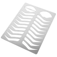 Eyebrow Template Practice Tool Shaping Mold Lip Stencil Stainless Steel Draw Board Metal Shape 1