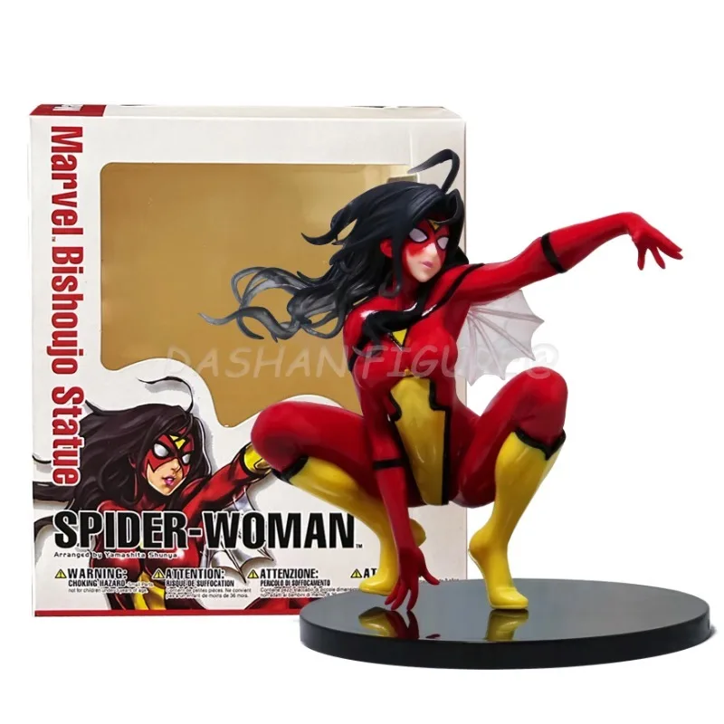 Comic Marvel Spiderwoman Action Figure Wen Stacy Figurine Collection Doll The Amazing Spider-Man Squat Spider Woman Model Toys