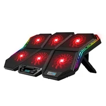 

Coolcold Gaming RGB Laptop Cooler 12-17 Inch Led Screen Laptop Cooling Pad Notebook Cooler Stand With Six Fan And 2 USB Ports