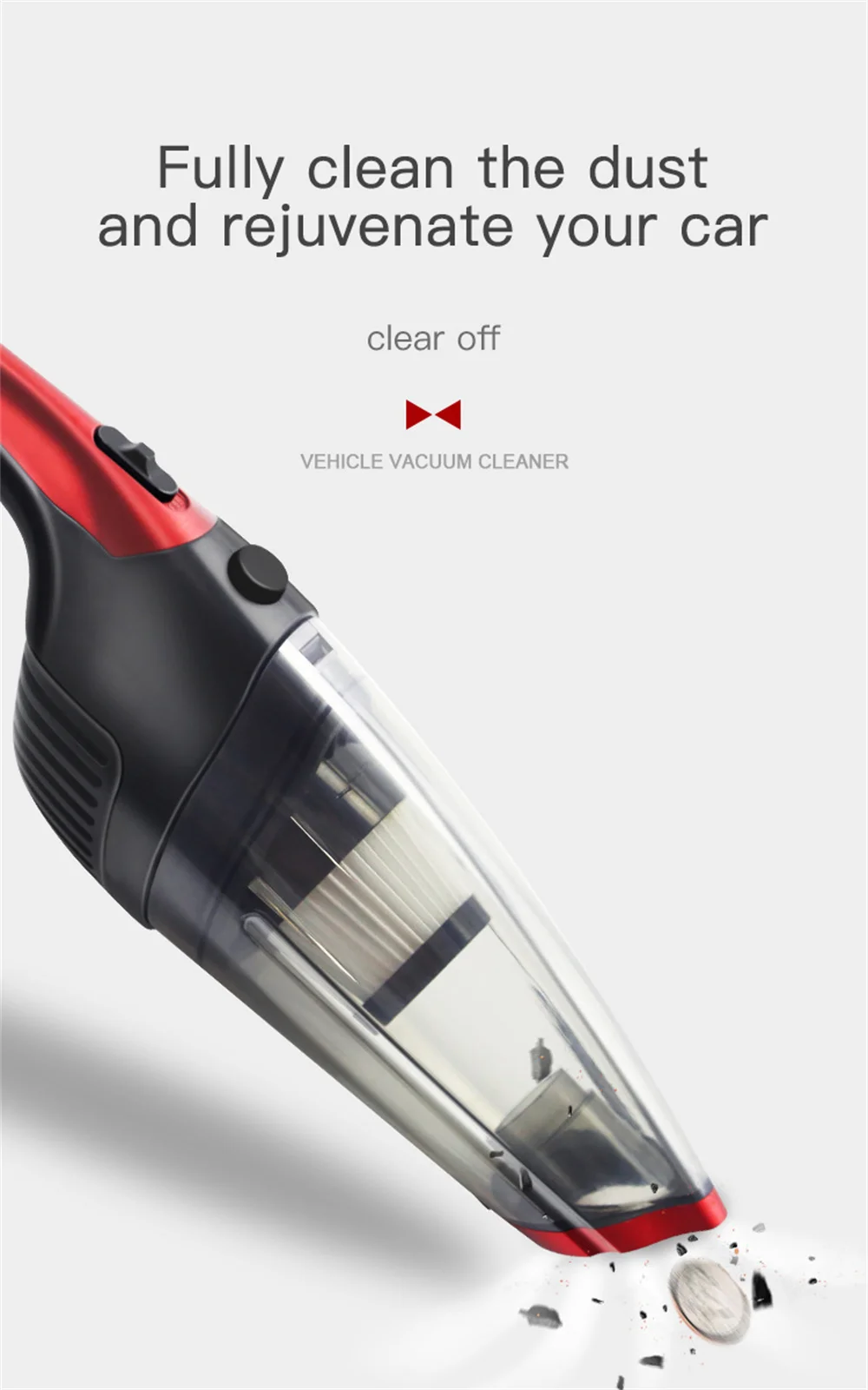 120W Wireless Car Vacuum Cleaner Rechargeable Wet and Dry Car Home Dual-use Hand-held