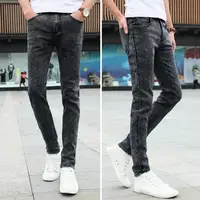 Men Jeans Stretchy Straight Leg Versatile Teenager Slim Fit Pencil Jeans   Pencil Jeans  Streetwear 2