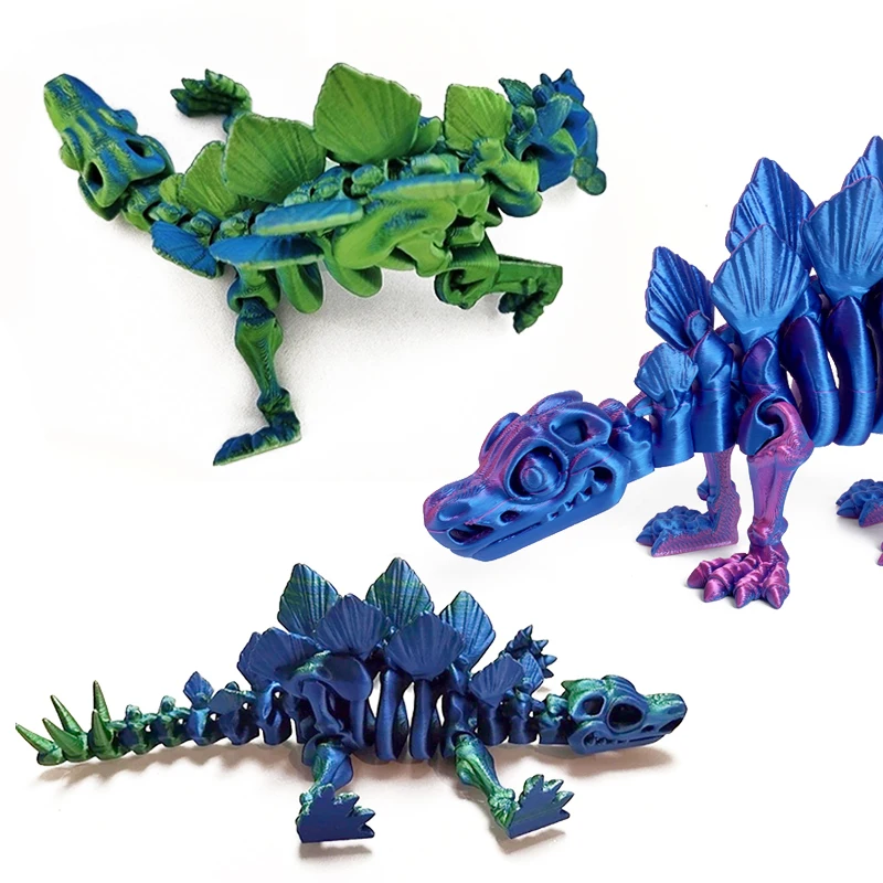 3D Printed Magic Dragon Dinosaur Movable Joint Fidget Toy Rotatable Articulated Desktop Ornament Adults Kid Toy Craft Birth Gift