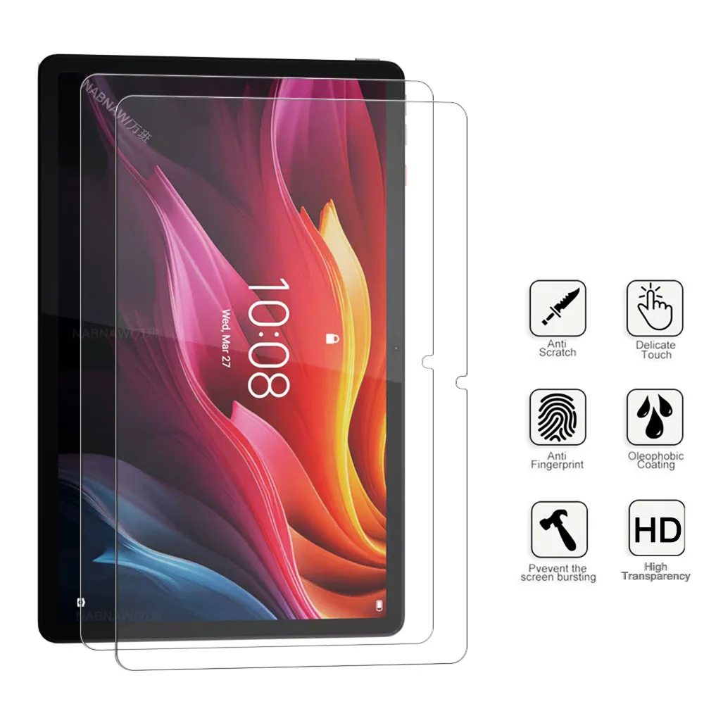 2 Packs Ultra Thin Hard Clear HD Screen Protector Easy Install Scratch Proof Tempered Glass For Lenovo Tab K11 Plus 11.45 2