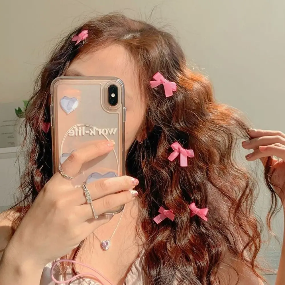 

1PC Sweet Bowknot Hair Clips New Mini Fairy Ribbon Barrette Headwear Hair Accessories Bow Hairpin Girls