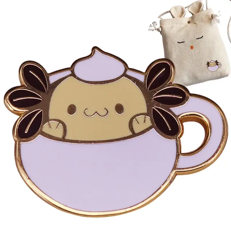 Axolotl Pin Axolotl In Cup Funny Smalto Pin Cute Pins Estetica Per Zaini Borse Jeans Giacche Cappelli Decor Zaino Pins For