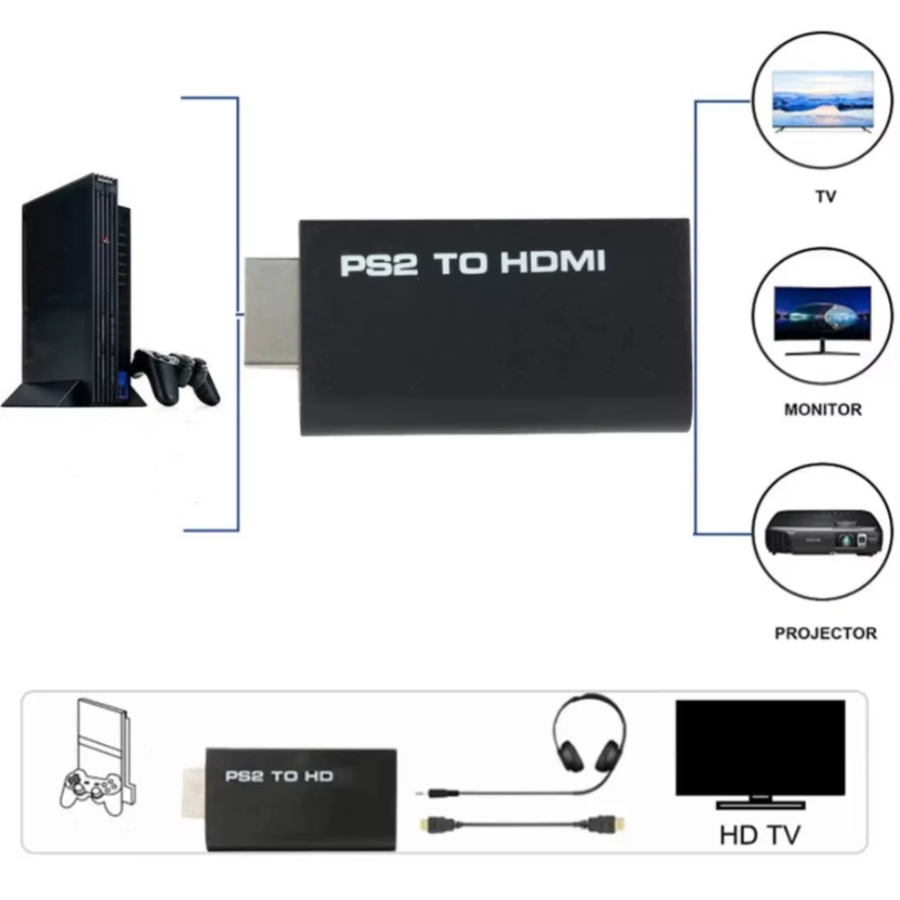 HDMI ȣȯ ȯ     PS2 ÷  3.5mm   ִ Ǯ HD 480i/480p/576i