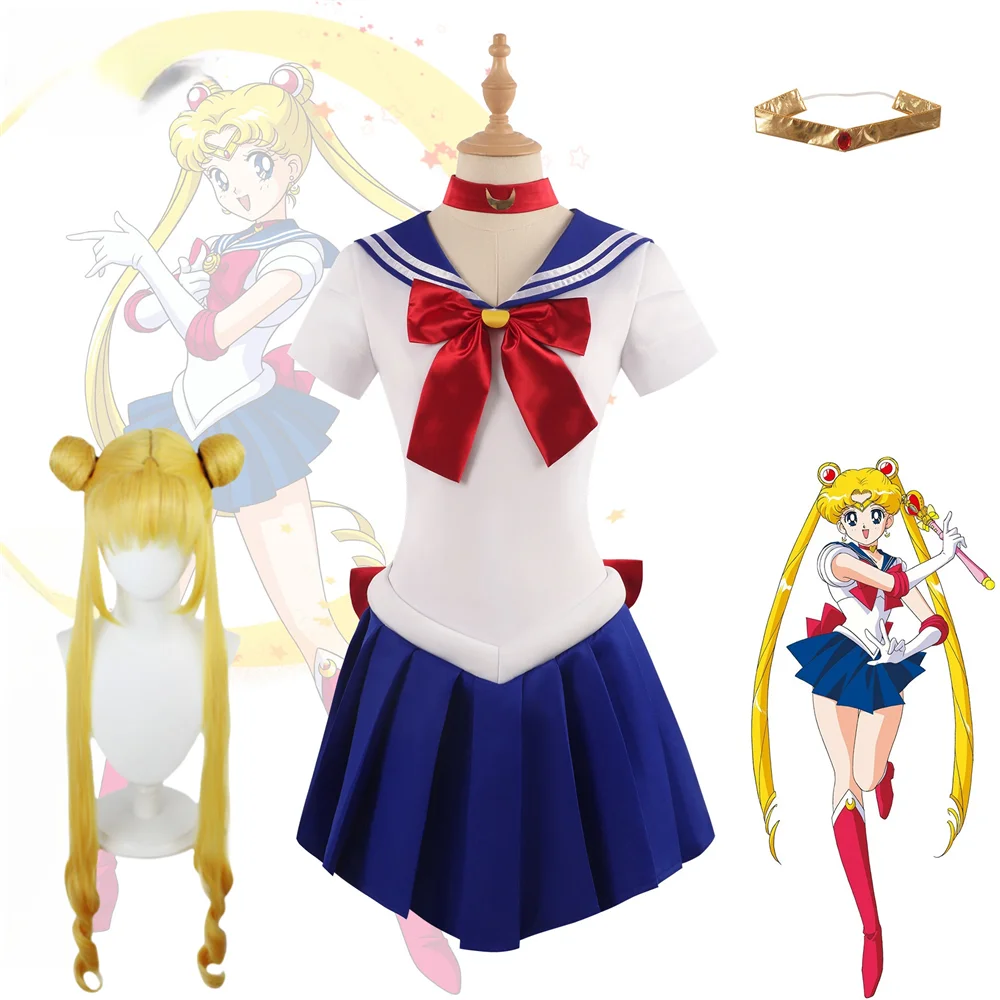 

Sailor Moon Cosplay Anime Tsukino Usagi Cosplay Costume Halloween Carnival Party Clothes