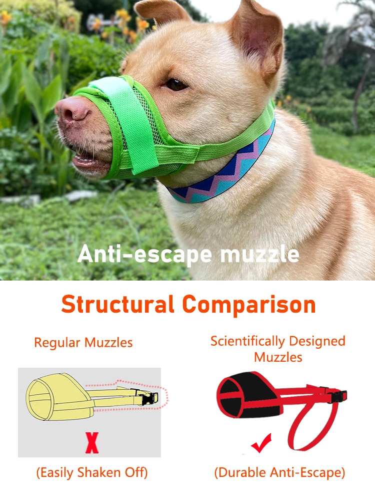 Adjustable No-Bite Dog Muzzle 4
