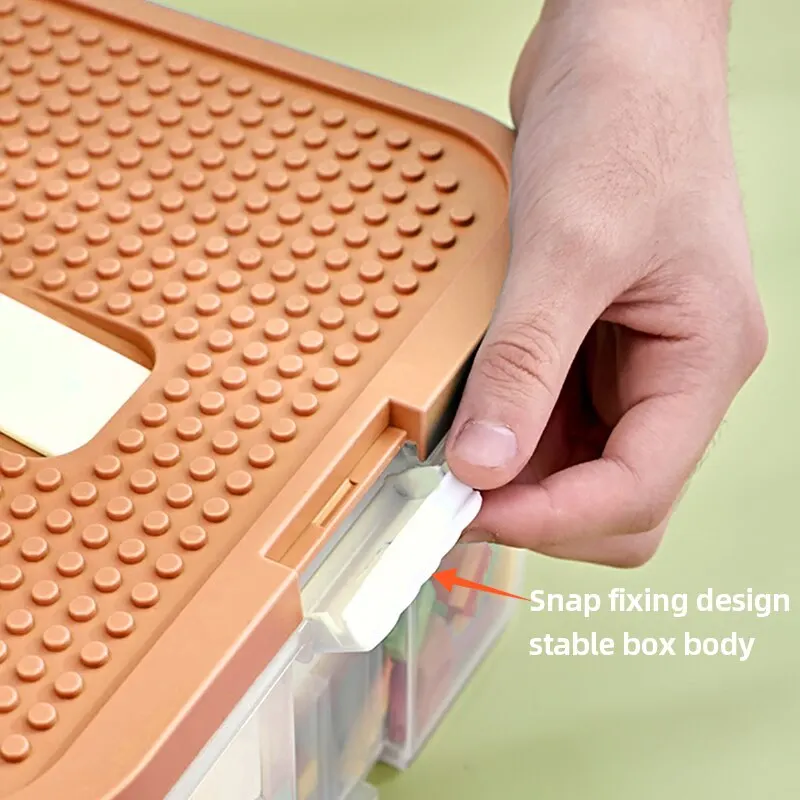 Stackable Brick-Shaped Toy Storage Box