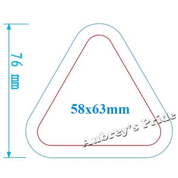 Triangle Shape 40x40 58x63mm Mould for N4 Badge Button Maker Machine MetalPinback Button Supplies