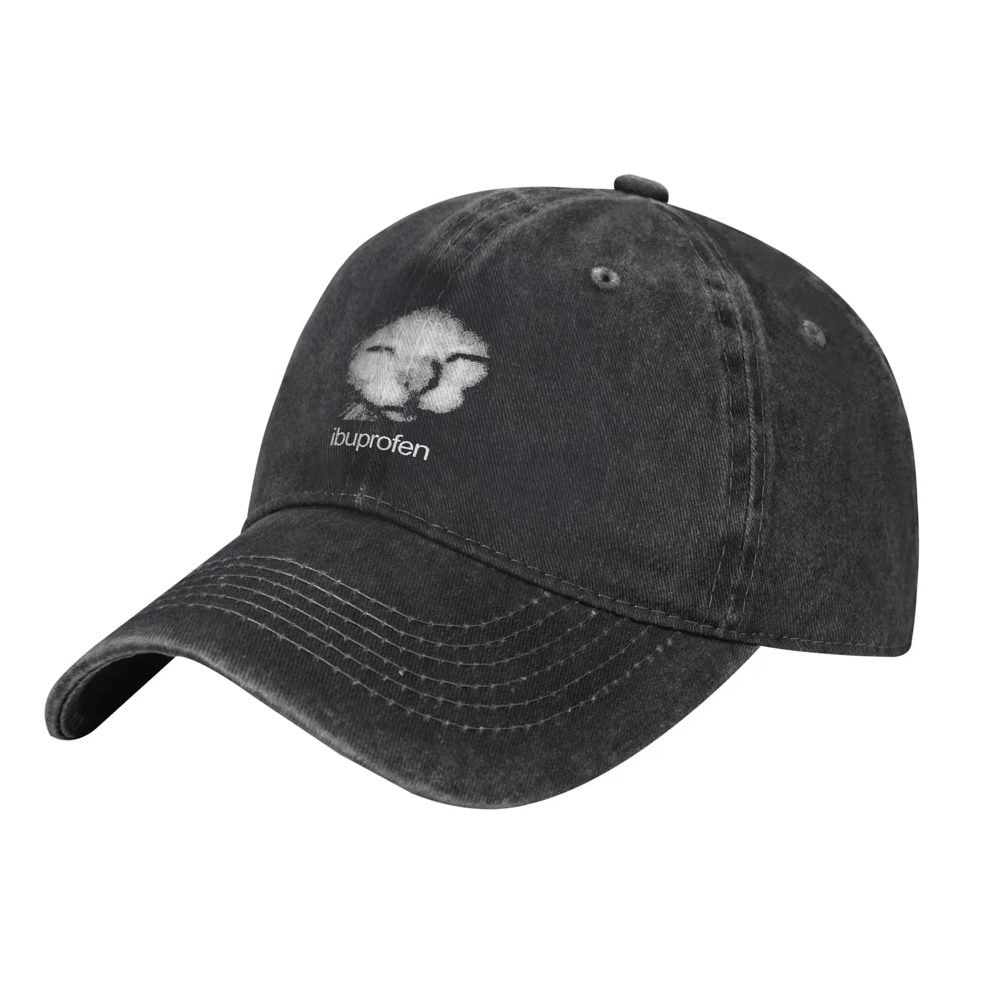Lustige Ibuprofen-Katzen-Meme-Baseballkappe mit peinlichem Katzen-Gesicht – Großhandel bedruckte, gewaschene Trucker-Hüte und Tennis-Caps für den Sommer – Detail 5