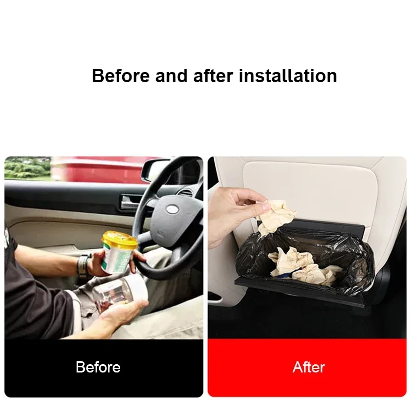 Car Trash Can Collapsible Leak-Proof Storage Bag Backseat with Garbage Bag for Mercedes Smart Elf #1