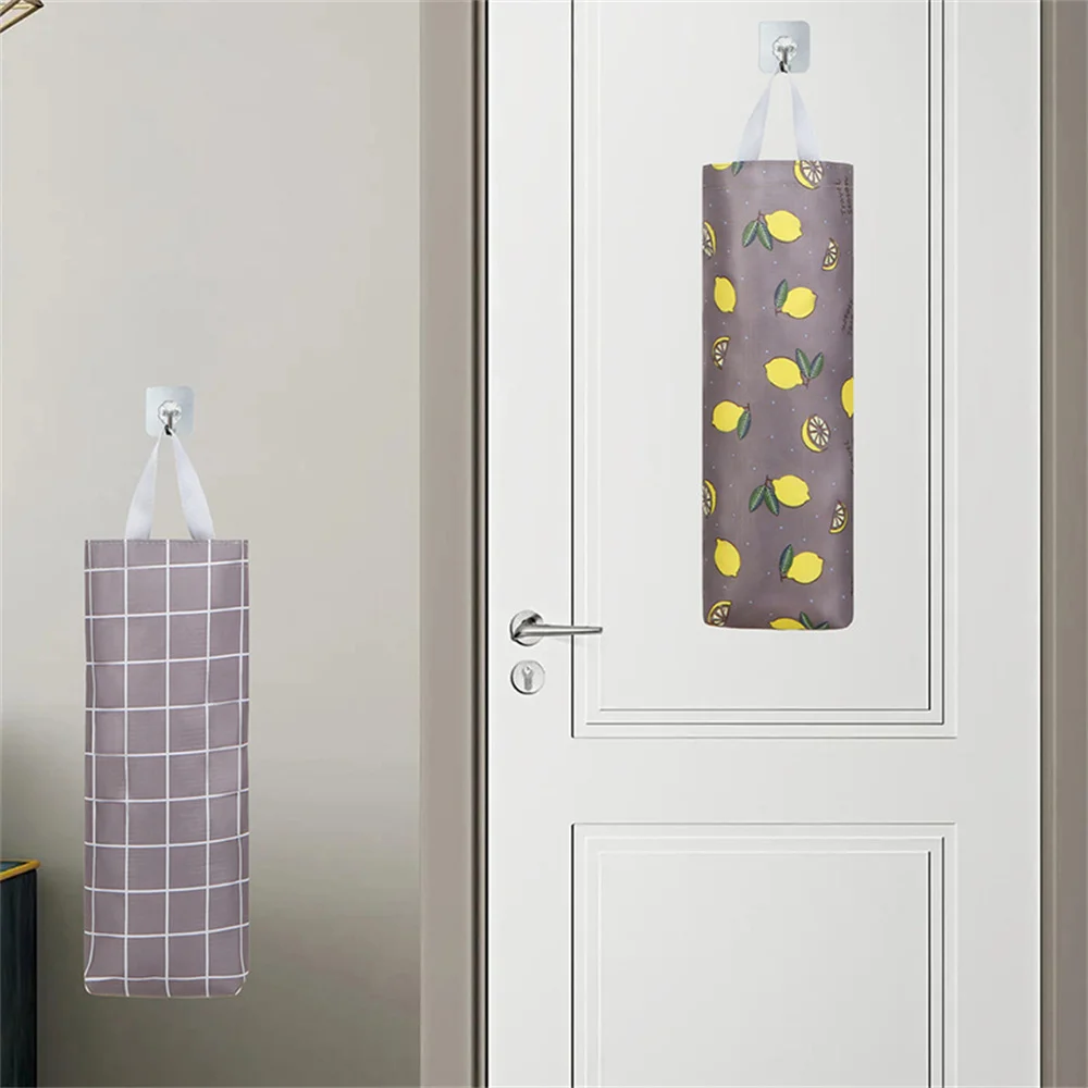 Hanging Storage Bags Waterproof Fabric Beautiful And Elegant Portable Extraction Bag Wall Mounted Garbage Bag Home Grocery Bag 4