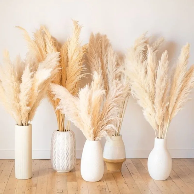 1PC Fake Pampas Grass Artificial Reed Decor Vase Fillers Everlasting Flower  Decor Centerpieces Wedding Arch Flower Faux Plants