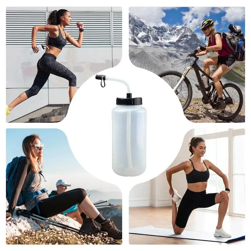 1000ML sports Hockey Water Bottle with Straw Leak Proof Portable Large Capacity Football Lacrosse Bottle Classic Sports Gear 2