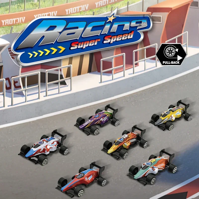 Racing Car Model Set Inertia Vehicle with Storage Box Pull Back Plane Toys for Boys Sliding Children Toys for Boys Kids Gift Set