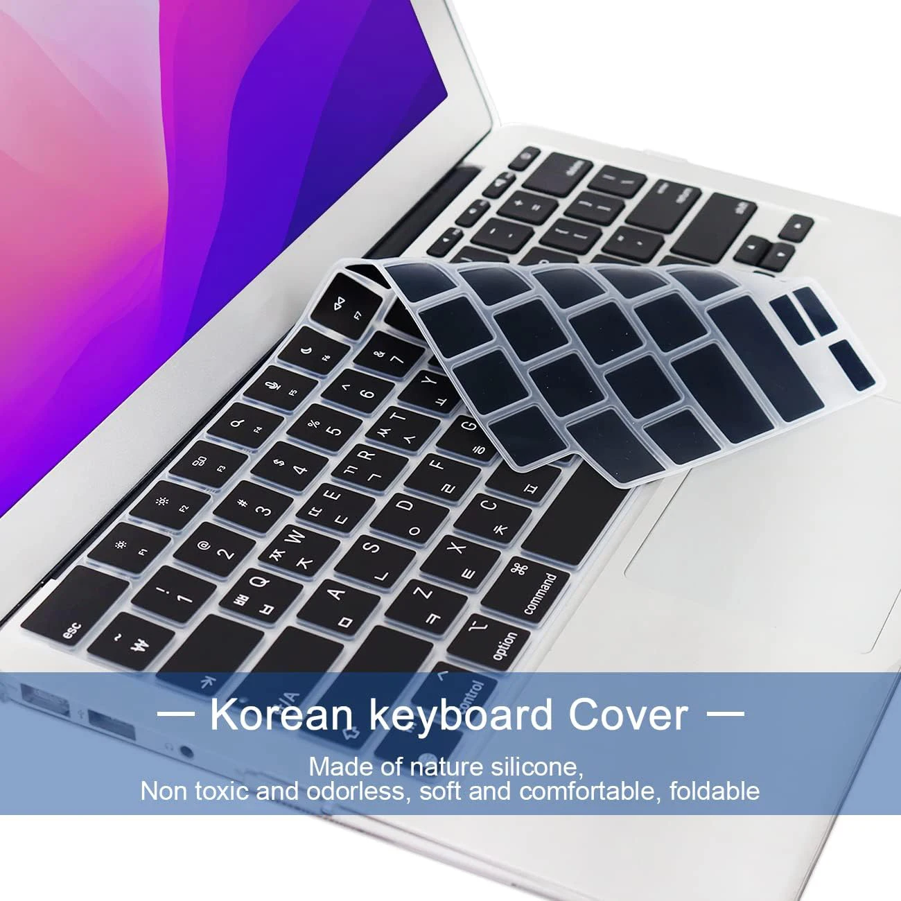 Korean Keyboard Cover Skin for 2007-2023 MacBook Air 13.6 Korean Keyboard Cover Skin for 2007-2023 MacBook Air 13.6
