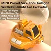 MINI Pocket Size Wrist Watch RC Car 2.4G Long  Endurance Engineer Material Cool Taillight Wireless Remote Car Excavator Kids Toy 1