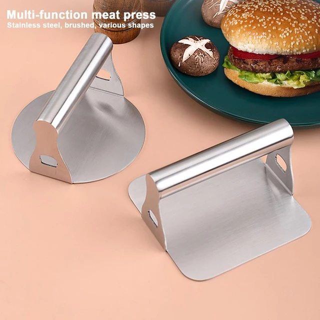 Smash Burger Press Stainless Steel Round Square Manual Professional Smash  Hamburger Press Non Stick Hamburger Pressing Tool - AliExpress