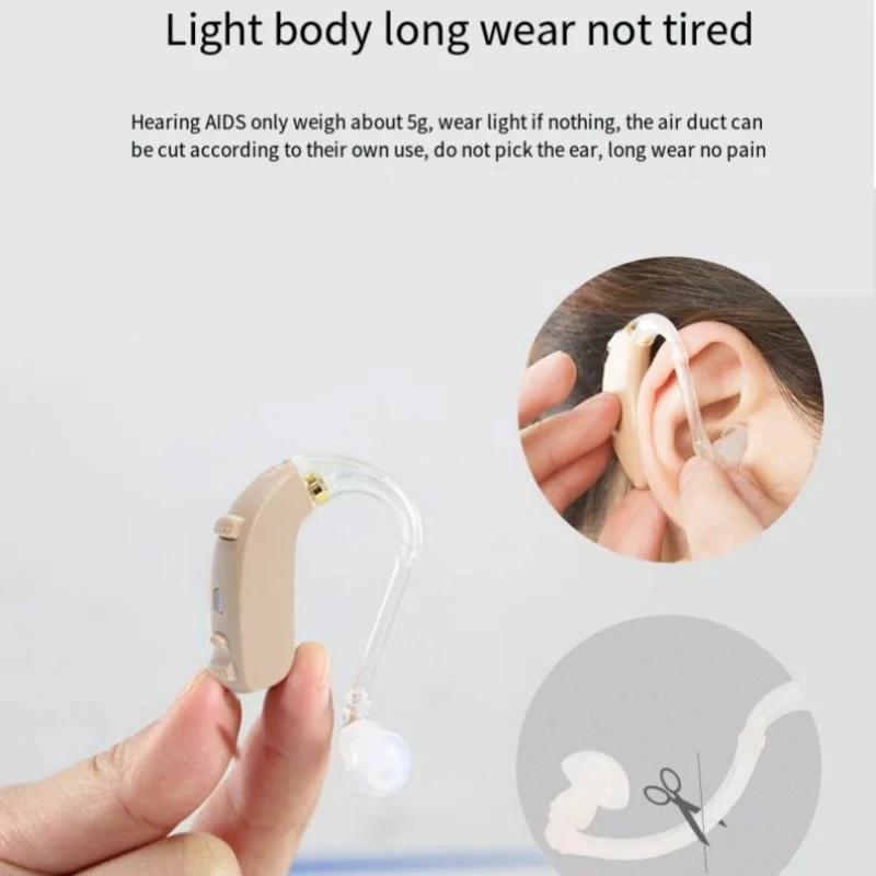 2024 New digital rechargeable hearing AIDS High power 16-channel adjustable sound BTE hearing AIDS for deafness sound amplifiers 5