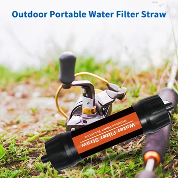 กลางแจ้งมินิกรองน้ํา Straw Camping Purification สําหรับ Survival หรืออุปกรณ์ฉุกเฉินเครื่องกรองน้ําแบบพกพา Camping Hiking 1