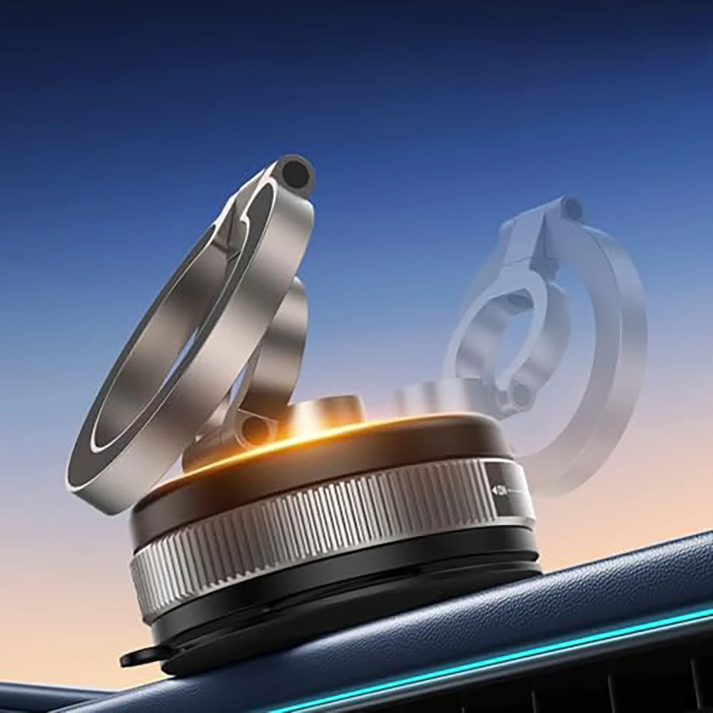 Magnetic Phone Holder 360 degree Rotation Vacuum Adsorption Strong Suction Holde
