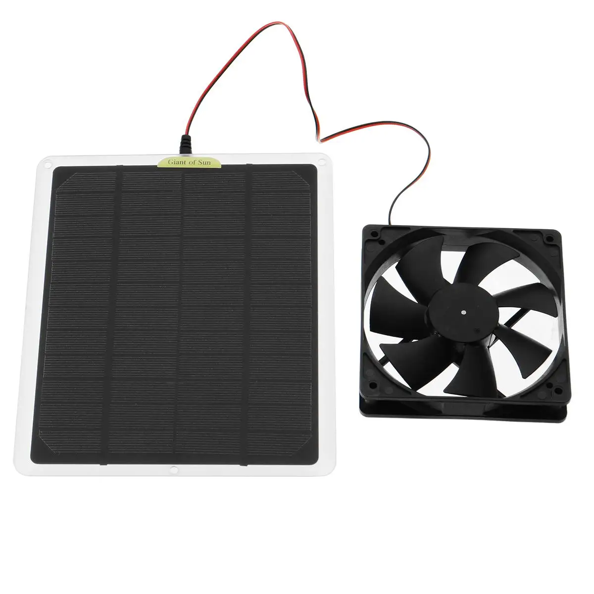 

5V 10W Solar Panel Powered Fan 6 Inch Mini Ventilator Solar Exhaust Fan for Dog Chicken House Greenhouse RV Car Fan Charger