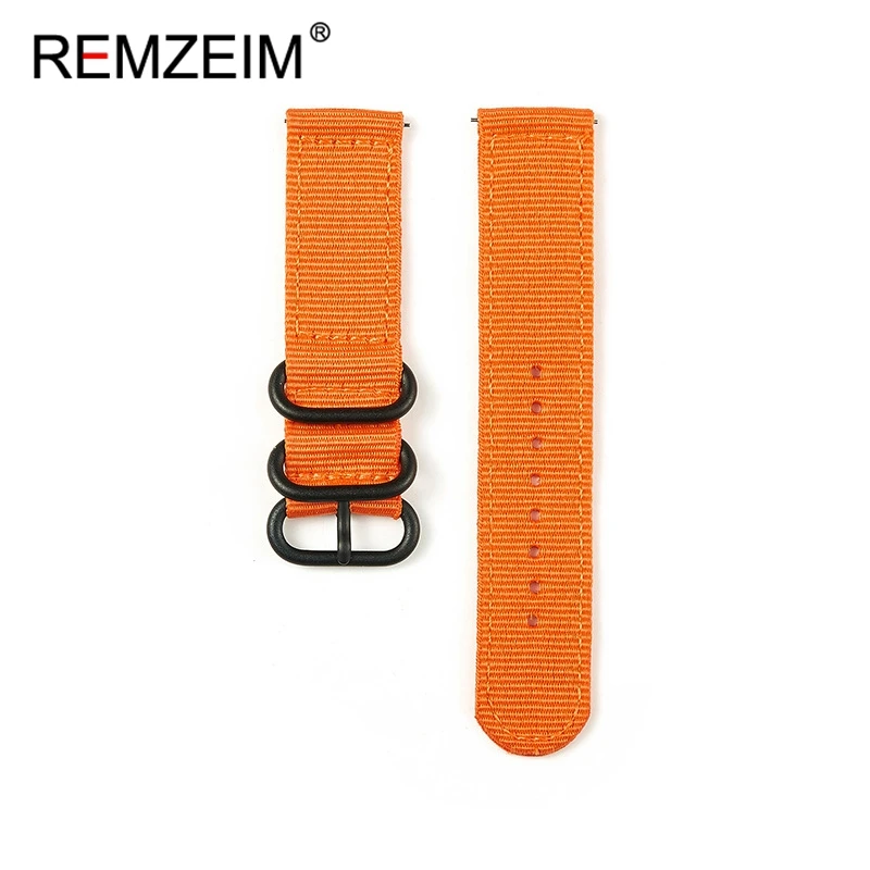 Versatile Quick Release Nylon Watch Strap with Black Ring Buckle