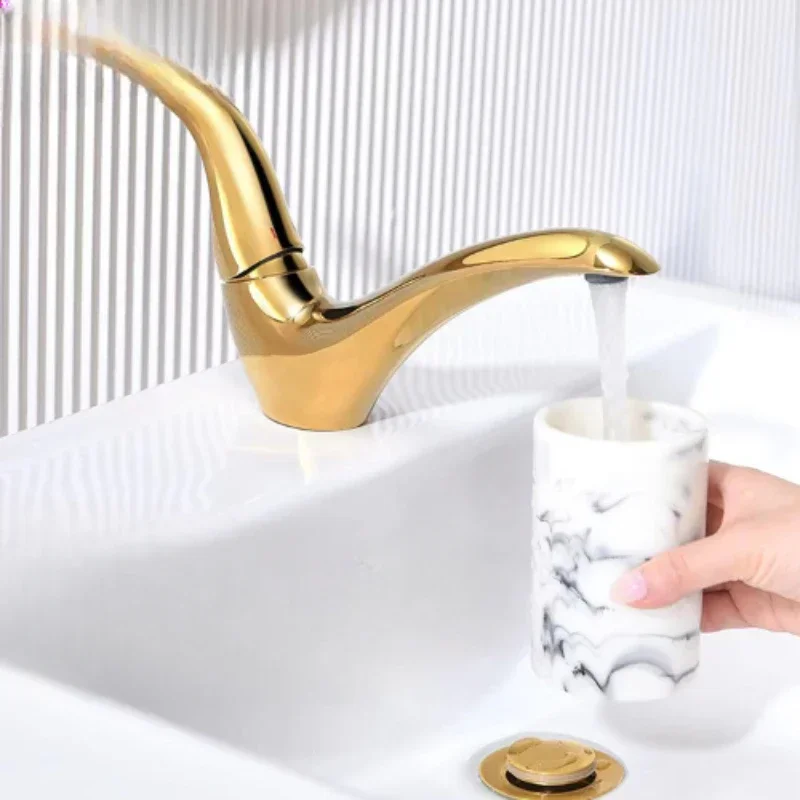 

Bathroom canary faucet wash your hands bathroom bar nightclub B&B creative golden faucet