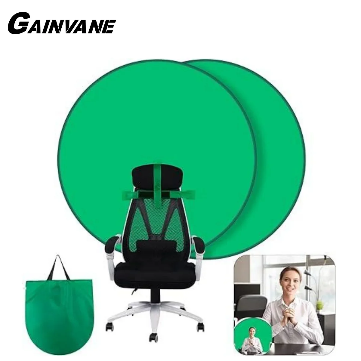 Photo Backdrop Reflector Green Screen Chair 75/110/142CM Foldable